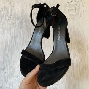 Stuart Weitzman nudist block heel sandals